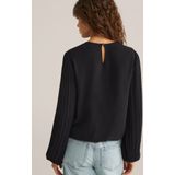 WE Fashion - Blouse - Met Plissémouwen - Regular Fit