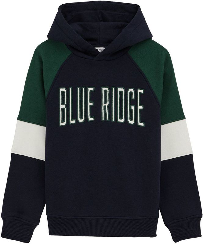 Blue Ridge - Jongens Hoodie - Marineblauw - Colourblock - Regular Fit
