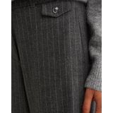 WE Fashion - Wide Leg Broek - Grijs - Met Wol - Krijtstreep