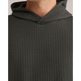 WE Fashion - Hoodie - Donkergroen - Rib Gebreid