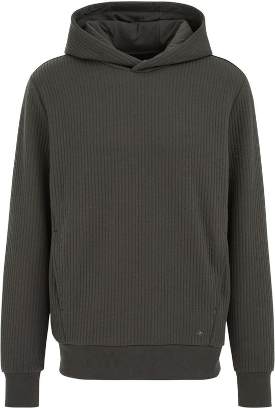 WE Fashion - Hoodie - Donkergroen - Rib Gebreid