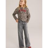 WE Fashion - Shirt - Bruin - Dierenprint - Lange Mouw