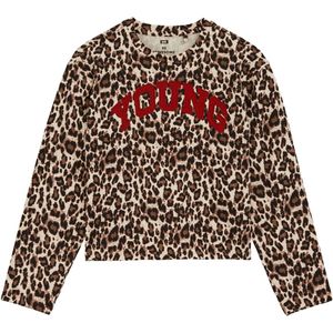 WE Fashion - Shirt - Bruin - Dierenprint - Lange Mouw