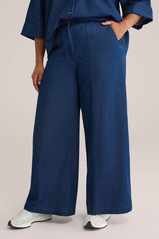 WE Fashion - Curve - Jeans - Dark Blue Denim