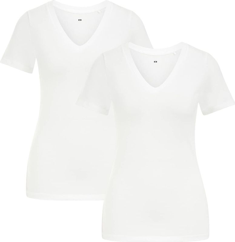 WE Fashion - T-shirt - Wit - Slim Fit - Korte Mouwen