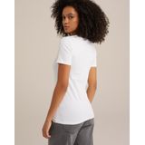 WE Fashion - Shirt - Wit - 2 Pack - Katoen - Slanke Pasvorm