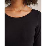 WE Fashion - Shirt - Zwart - 2 Pack - Driekwart Mouw - Slanke Pasvorm