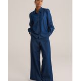 WE Fashion - Denim Blouse - Met Borduursels - Regular Fit