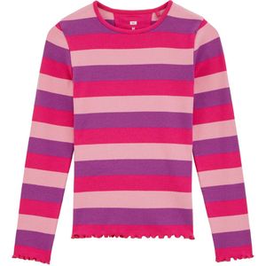 WE Fashion - Geribd T-shirt - Meisjes - Longsleeves