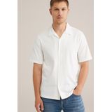 WE Fashion - Casual Overhemd - Wit - Regular Fit - Korte Mouwen