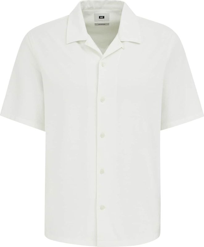 WE Fashion - Casual Overhemd - Wit - Regular Fit - Korte Mouwen