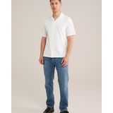 WE Fashion - Casual Overhemd - Wit - Regular Fit - Korte Mouwen