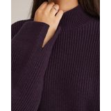 WE Studio - Gebreide Trui - Aubergine - Wolmix - Regular Fit