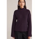 WE Studio - Gebreide Trui - Aubergine - Wolmix - Regular Fit
