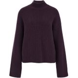 WE Studio - Gebreide Trui - Aubergine - Wolmix - Regular Fit