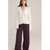 WE Studio - Dames gebreid vest - Gebroken wit - Regular fit