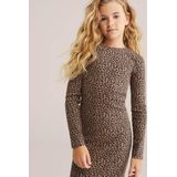 WE Fashion - Bodycon Jurk - Bruin/Zwart