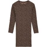WE Fashion - Bodycon Jurk - Bruin/Zwart