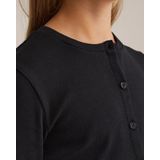 WE Fashion - Vest - Katoen met Elastaan - Met Knoopsluiting - Ronde Hals