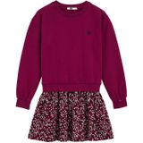 WE Fashion - Jurk - Katoen en Polyester - Korte Mouwen - Ronde Hals