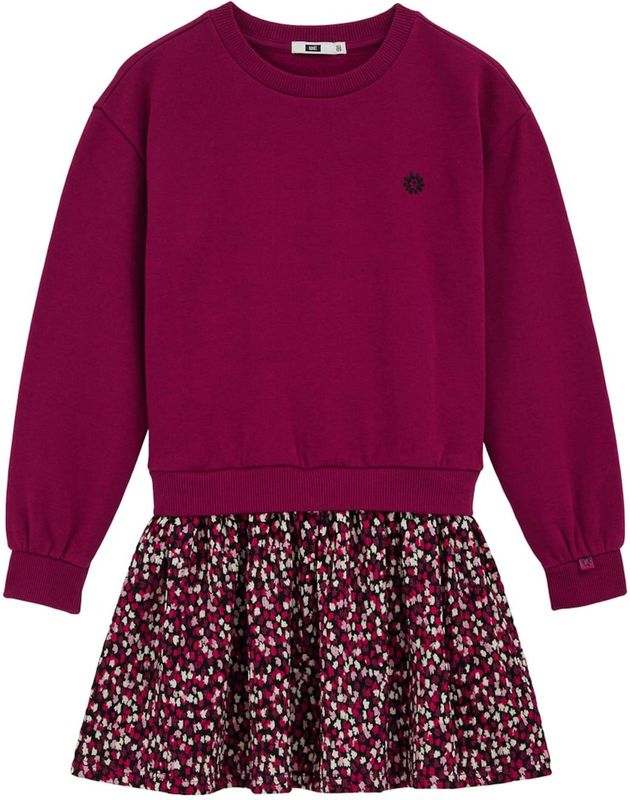 WE Fashion - Jurk - Katoen en Polyester - Korte Mouwen - Ronde Hals