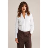 WE Fashion - Blouseshirt - Wit - Katoen - Lange Mouw
