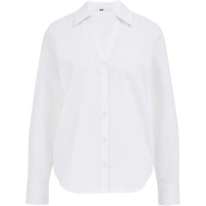 WE Fashion - Blouseshirt - Wit - Katoen - Lange Mouw