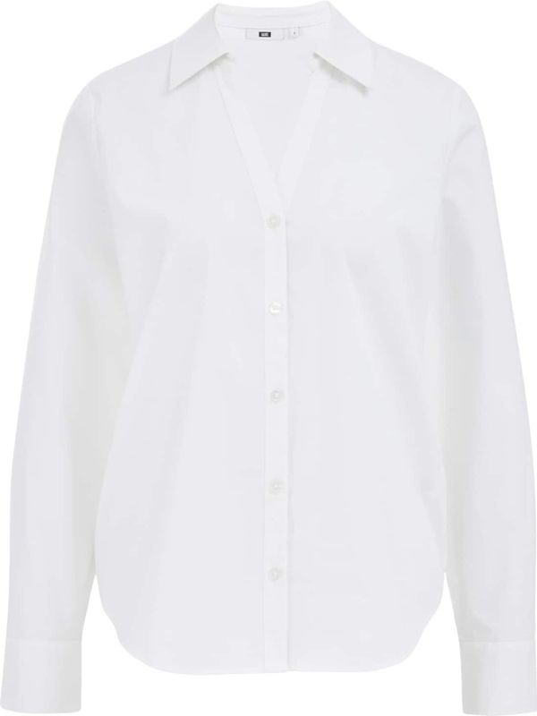 WE Fashion - Blouseshirt - Wit - Katoen - Lange Mouw