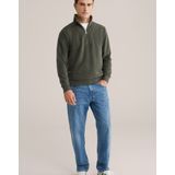 WE Fashion - Regular Fit - Coltrui - Zeegroen