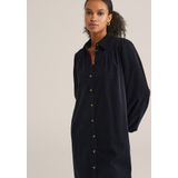 WE Fashion - Corduroy Jurk - Zwart - Lange Mouwen - Korte Lengte