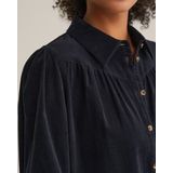 WE Fashion - Corduroy Jurk - Zwart - Lange Mouwen - Korte Lengte