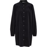 WE Fashion - Corduroy Jurk - Zwart - Lange Mouwen - Korte Lengte