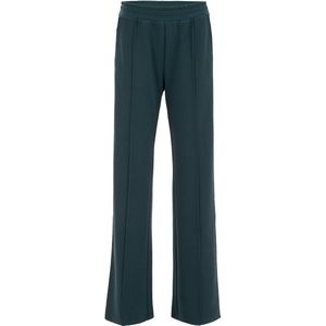 WE Fashion - Dames Straight Leg Jersey Broek - Met Elastische Tailleband - Sporty Afwerking