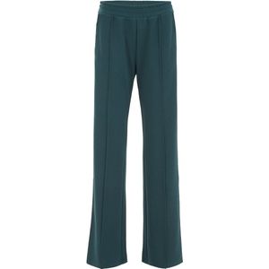 WE Fashion - Dames Straight Leg Jersey Broek - Met Elastische Tailleband - Sporty Afwerking
