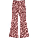 WE Fashion - Broek - Bourgogne - Flared - Lang/maxi - Bloemenprint