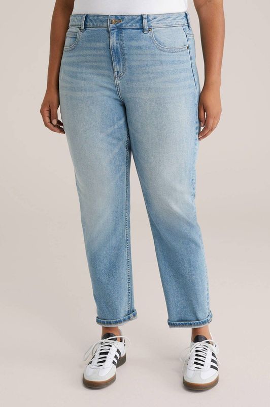 WE Fashion - Curve Tapered - Jeans - Lichtblauw - Denim