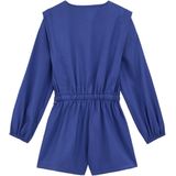 WE Fashion - Overall - Blauw - Knielengte - Normale Pasvorm - Lange Mouw