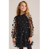 WE Fashion - Jurk - Jersey - Met Bloemenprint - Strass Steentjes