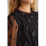 WE Fashion - Jurk - Jersey - Met Bloemenprint - Strass Steentjes