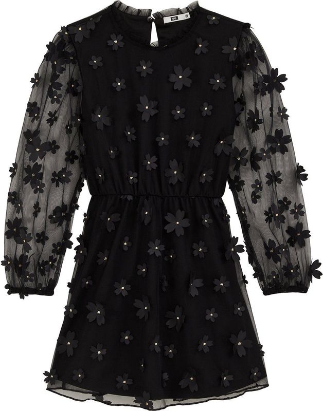 WE Fashion - Jurk - Jersey - Met Bloemenprint - Strass Steentjes