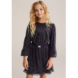 WE Fashion - Jerseyjurk - Zwart - Met Glittergaren - Regular Fit - Lange Mouwen