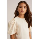WE Fashion Meisjes top met pofmouwen