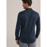 WE Fashion - Overhemd - Donkerblauw - Slim Fit - Lange Mouwen