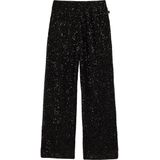 WE Fashion - Straight Fit Broek - Zwart - Met Pailletten