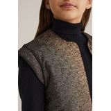 WE Fashion - Gilet - Bronskleurig - Metallic Look