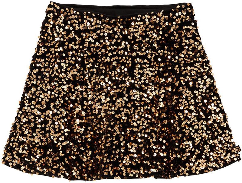 WE Fashion - Meisjes Rok - Goud - Pailletten
