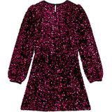 WE Fashion - Meisjes Jurk - Fuchsia - Met Pailletten - Regular Fit