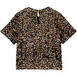 WE Fashion - Pailletten Top - Korte Mouwen - Ronde Hals