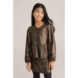 WE Fashion - T-shirt - Brons - Metallic Look - Regular Fit