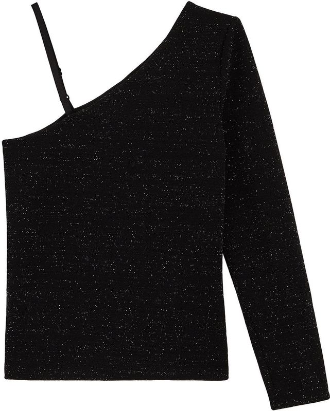 WE Fashion - Top - Off Shoulder - Lange Mouwen - Glitter